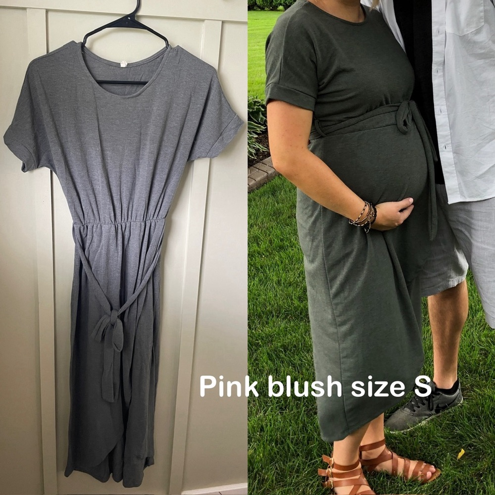 Pinkblush Gray Maternity Dress